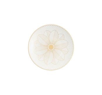 Christofle Malmaison Dinnerware: Impériale Bread and Butter Plate, Porcelain Gold-Finish